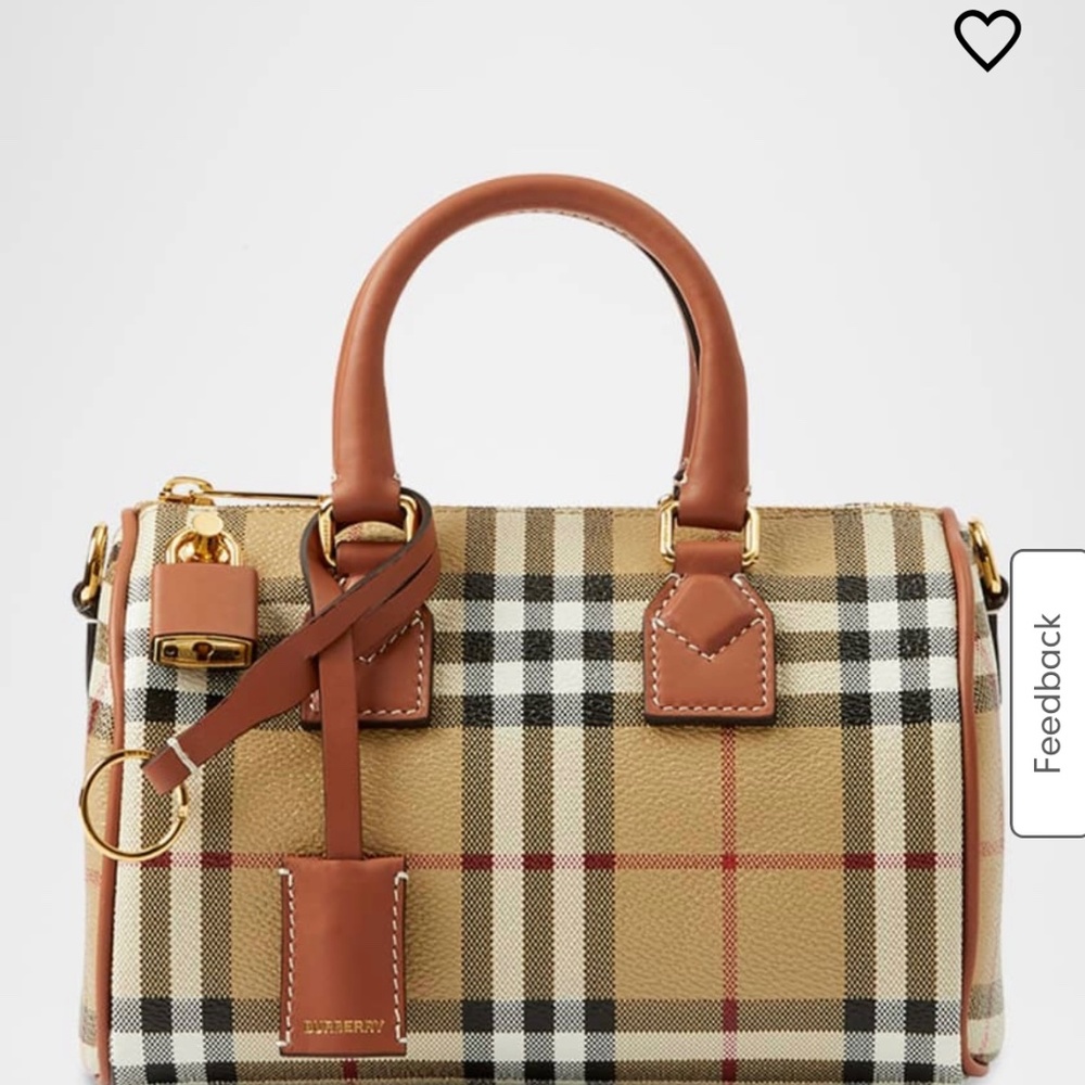 Burberry Check  Mini Bowling Bag